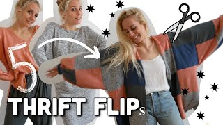 hab mal wieder ausgemistet  5 THRIFT FLIPS mit alten Klamotten 💪 [upl. by Nacnud]