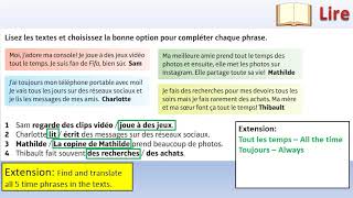 Year 9 French Lesson 2 Ma vie dinternaute [upl. by Nevaeh]