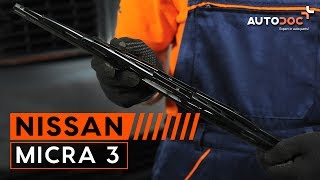 Wie NISSAN MICRA 3 Scheibenwischer vorne wechseln TUTORIAL  AUTODOC [upl. by Rebmaed]