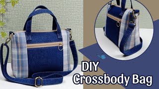 DIY Cara Membuat TasCrossbody BagTutorial amp Pattern [upl. by Bysshe]