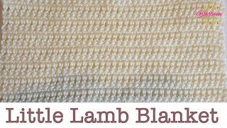 Easiest Crochet Baby Blanket Little Lamb Blanket beginner friendly [upl. by Kaiser606]