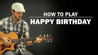 Happy Birthday Song  How To Play  Beginner Guitar Lesson [upl. by Sucramaj881]