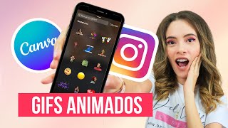 🌟¿Cómo crear GIF animado de Instagram EN CANVA GRATIS [upl. by Sammons]