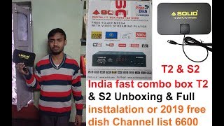 Solid 6600 free to air set top box t2 and s2 mpg4 unbox full installation 2025 shorts [upl. by Suirada]