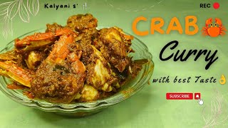 Crab masala curry Dhaba style best tasty recipe 🦀 [upl. by Madai742]