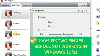 Fix Two Finger Scroll Not Working on windows 1011 [upl. by Tanya]