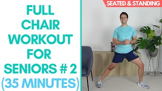 No Equipment Full Chair Workout Seated amp Standing Exercises [upl. by Haziza342]