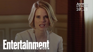 Joelle Carter Recaps Justified In 30 Seconds  Entertainment Weekly [upl. by Tana661]