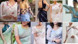 Beautiful Organza Blouse Design Latest Organza Saree Blouse Collection 2025 [upl. by Yared]