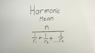 Harmonic Mean Formula Explained [upl. by Ahsirak]