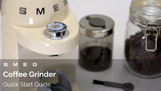 How to Use the Coffee Grinder  Smeg CGF01 amp CGF11 [upl. by Renato617]