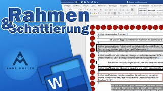 Rahmen und Schattierungen in Word [upl. by Marrissa]