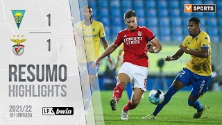 Highlights  Resumo Estoril Praia 11 Benfica Liga 2122 10 [upl. by Fern]