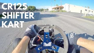 Cr125 Shifter Kart On The Street 80mph [upl. by Wilcox]