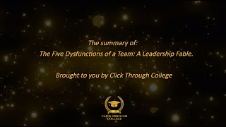 The Five Dysfunctions of a Team A Leadership Fable  Patrick Lencioni  15 Minute Summary [upl. by Aleetha]