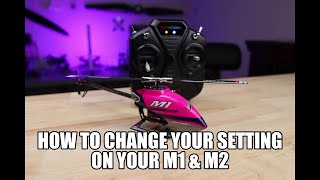 How to change your settings on your OMP Hobby M1 amp M2 Helicopters [upl. by Nuahc978]