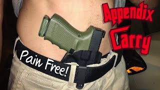 GLOCK 19 How to Appendix Carry painfree [upl. by Barren]