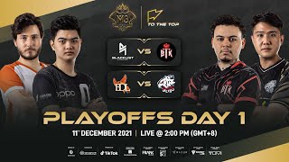 ENGLISH M3 Playoffs Day 1  MLBB World Championship 2021  Singapore [upl. by Ahsoyek656]