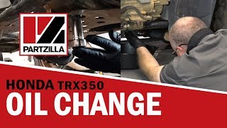 Honda Rancher 350 Oil Change  Partzillacom [upl. by Romney]