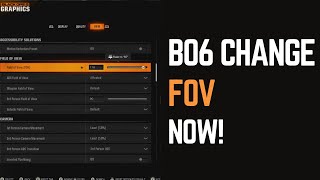 How to Change FOV BO6 Easy Steps [upl. by Eiveneg990]