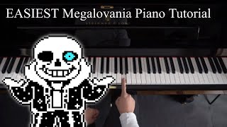 Megalovania for Dummies  EASY Piano Tutorial [upl. by Boff]