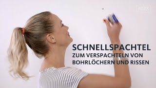 Spachteln für Anfänger  Schnellspachtel Ausbesserungsfarbe Polarweiss [upl. by Boehike]