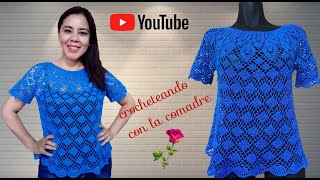 TUTORIAL BLUSA DIA DE LAS MADRES 2021 A CROCHET PARTE 1 😍😘💕 [upl. by Even863]