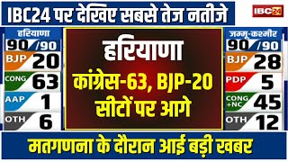 🔴 Haryana Assembly Election Result 2024 LIVE हरियाणा की 63 सीटों पर कांग्रेस आगे। BJP23 सीटों पर [upl. by Lynn]