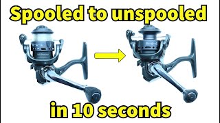 Unspool a spinning reel FAST [upl. by Wittie371]