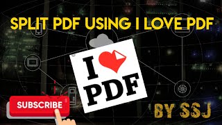 How to Split any pdf using I love pdf online free software [upl. by Louls601]