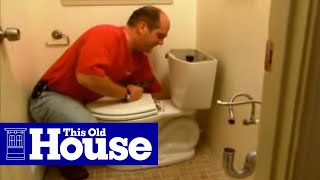 How to Install a New Toilet Flange  Ask This Old House [upl. by Eceinwahs]