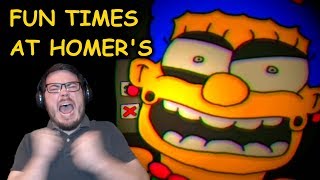 THE SIMPSONS HAVE TURNED INTO FNAF ANIMATRONICS  Fun Times at Homers Nights 1 and 2 [upl. by Ocirled]