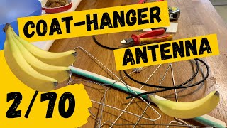 HAM RADIO The Coat hanger Antenna 2m70cm dipole [upl. by Ahsiakal]