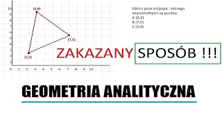 Geometria analityczna Pole trójkąta w układzie współrzędnych [upl. by Caesaria]