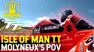 Isle of Man TT  3 Wheeling 2015 Sidecar Race 2 Onboard Camera Molyneux amp Binns [upl. by Lecrad]