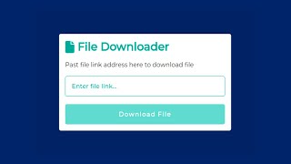 Create File Downloader Using HTML CSS And JavaScript [upl. by Enitsenre]