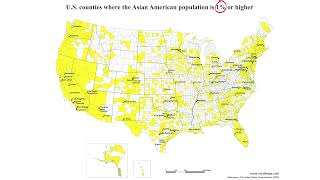 Where Do Asian Americans Live Population Thresholds Across US Counties [upl. by Hildagard]