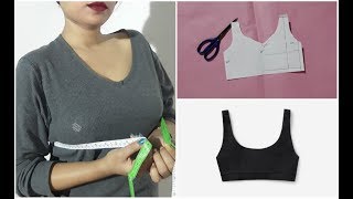 How To Measure and Make Bra Pattern  ब्रा पैटर्न कैसे बनाये [upl. by Kylander893]