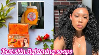 10 best lightening soaps for a glowing skin Top whitening soaps [upl. by Attennhoj]