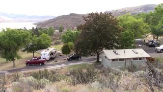 Summer camping at Spring Canyon Lake Roosevelt Washington [upl. by Beyer]