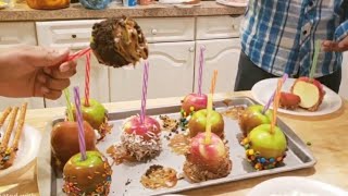 🍎 Taffy Apples 🍎  Cooking With Autism autism halloween taffy apple [upl. by Ralfston512]