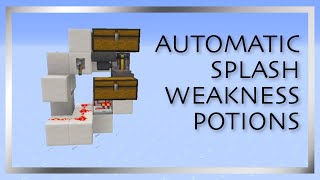 Splash Weakness Potion Brewer  Automatic Small Clockless  1161192 Minecraft Tutorial [upl. by Oad]