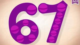 Learn Number 67 in English amp Counting Math by Endless Numbers Kids Video [upl. by Aninat404]