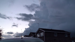 Massive Thunderstorm sweeps across the West Midlands UK [upl. by Nuahs]