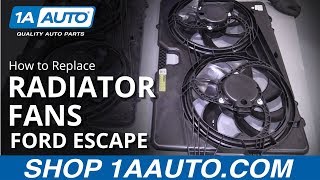 How to Replace Radiator Cooling Fans 0812 Ford Escape [upl. by Lehmann]