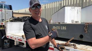 Truck Driver Skills  How to Chain A Load  Throwing Iron [upl. by Harriett]