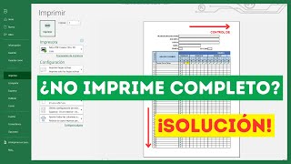 🔴Al IMPRIMIR en Excel NO sale COMPLETOSolución🤔IMPRIMIR en Excel SIN que se CORTE la TABLA [upl. by Ydneh]