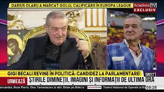 Gigi Becali a anunţat intrarea în politică după calificarea FCSB [upl. by Templia564]