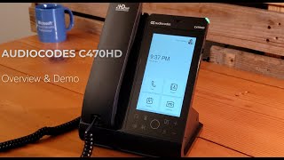 AudioCodes C470HD  Certified Microsoft Teams IP Phone Device Overview amp Demo [upl. by Adolpho989]