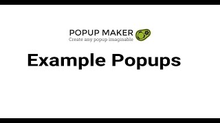 Example Popups You Can Create With Popup Maker [upl. by Portia16]